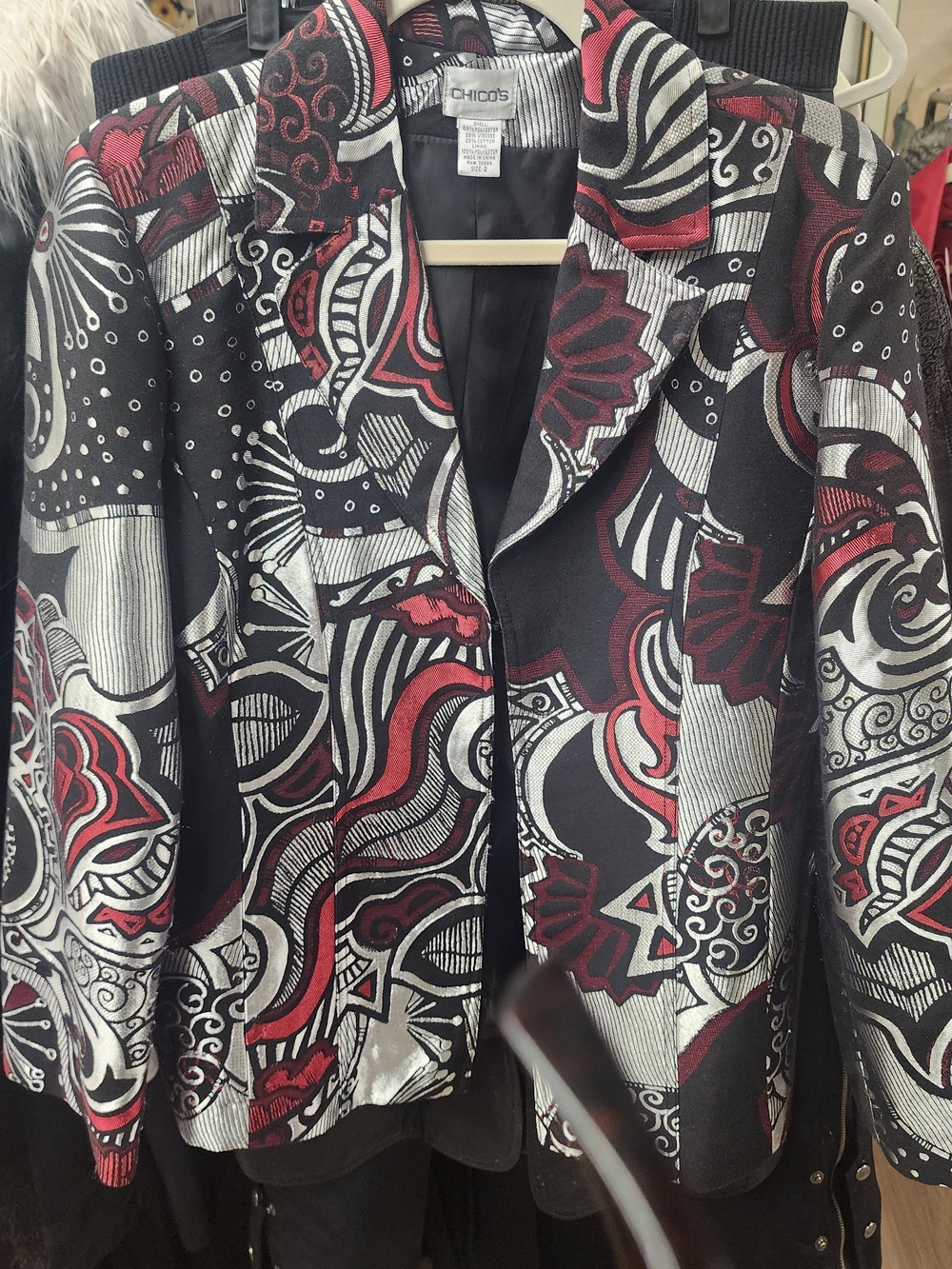 Chico's Abstract Pattern Blazer